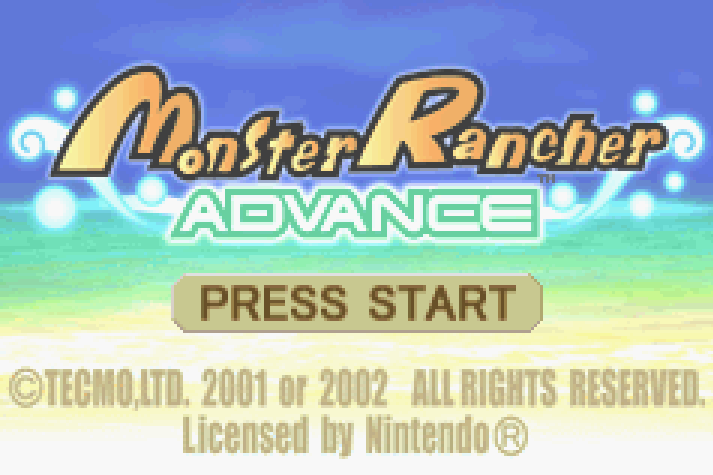 Monster Rancher Advance Title Screen